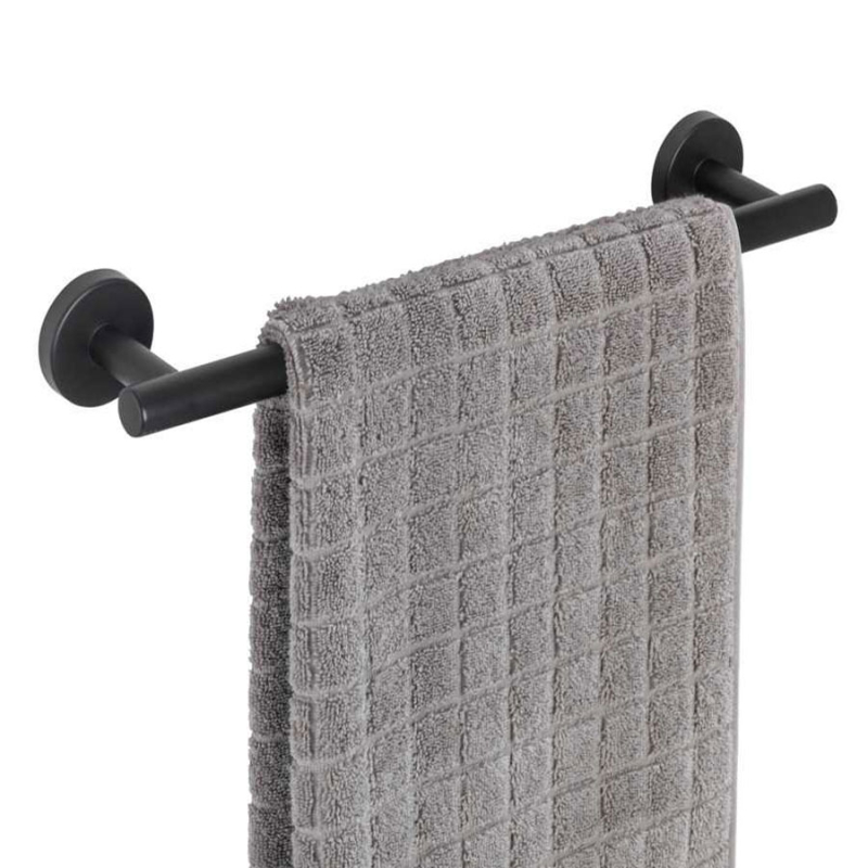 Κρεμάστρα Μπάνιου Για Πετσέτες (40x7x5.5) Wenko Bosio Black Matt 24972100