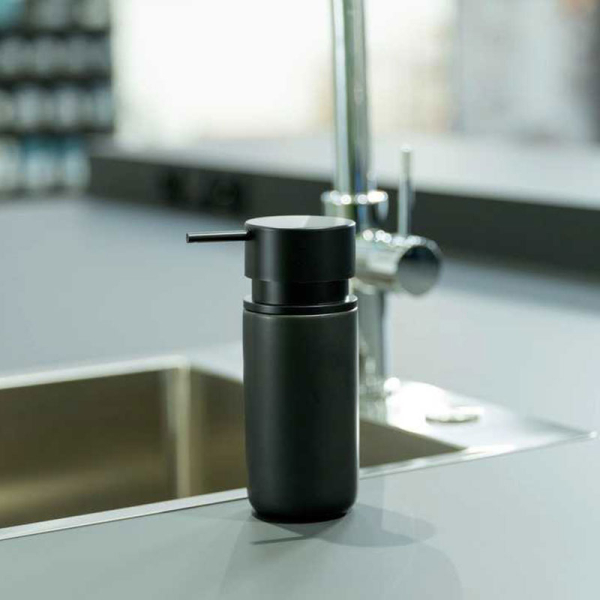 Δοχείο Υγρού Πιάτων (Φ6.2x16.5) Wenko Silo Black 55035100