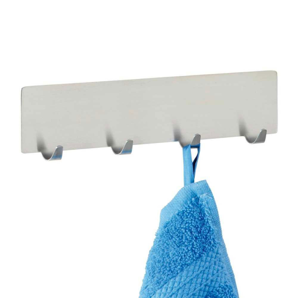 Κρεμάστρα Αυτοκόλλητη 4 Θέσεων (19x2x4.2) Wenko Esperia Steel Matt 4480010100