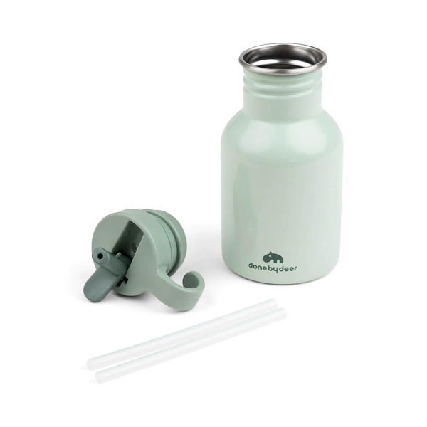 Παγούρι 350ml Με Καλαμάκι Done By Deer Croco BR77032 Green