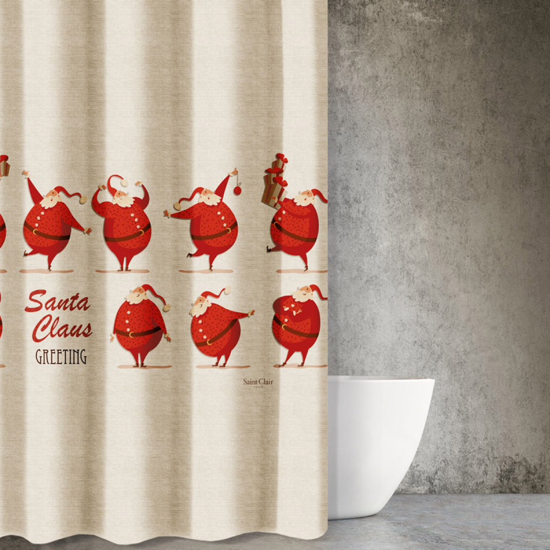 Χριστουγεννιάτικη Κουρτίνα Μπάνιου (180x200) Saint Clair Des 404