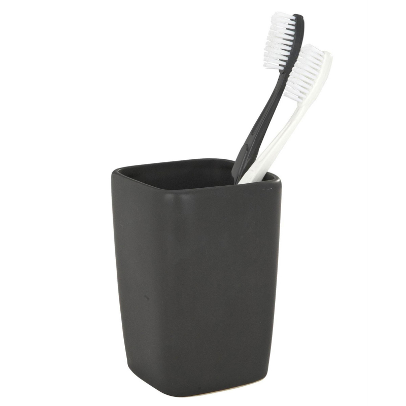 Ποτηροθήκη Μπάνιου (7.3x7.3x10.5) Wenko Faro Black 20018100