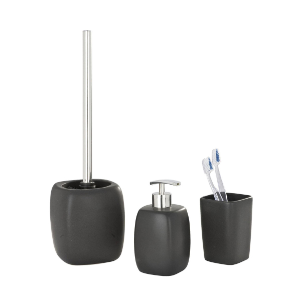 Ποτηροθήκη Μπάνιου (7.3x7.3x10.5) Wenko Faro Black 20018100