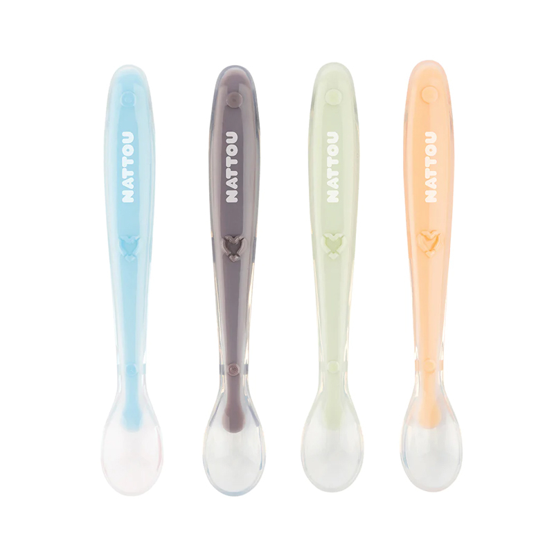 Κουτάλια Φαγητού (Σετ 4τμχ) Nattou Silicon