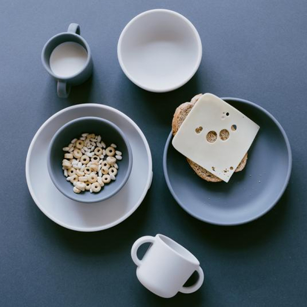 Μπωλ Σιλικόνης 300ml (2τμχ) Ekobo Γκρι - Απαλό Γκρι ΕΚΒ90017