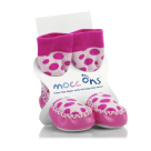 Παιδικές Καλτσοπαντόφλες Sock Ons Mocc Ons Ροζ Πουά 6-12 Μηνών 6-12 Μηνών