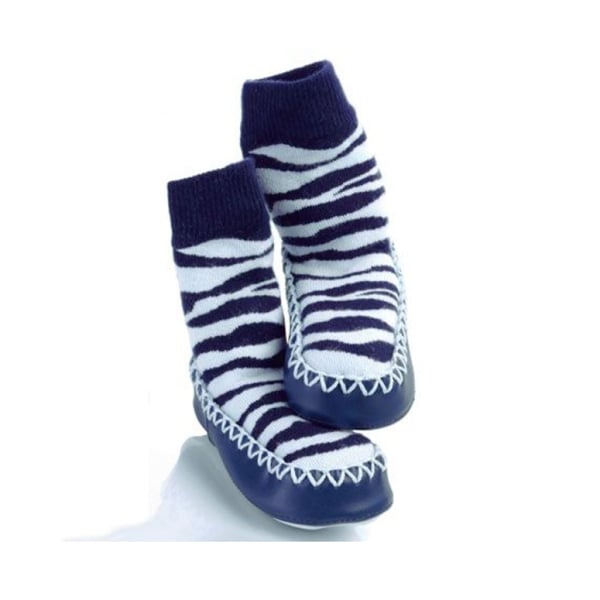 Παιδικές Καλτσοπαντόφλες Sock Ons Mocc Ons Blue Zebra
