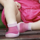 Παιδικές Καλτσοπαντόφλες Sock Ons Steps On Ροζ Ριγέ 12-18 Μηνών 12-18 Μηνών