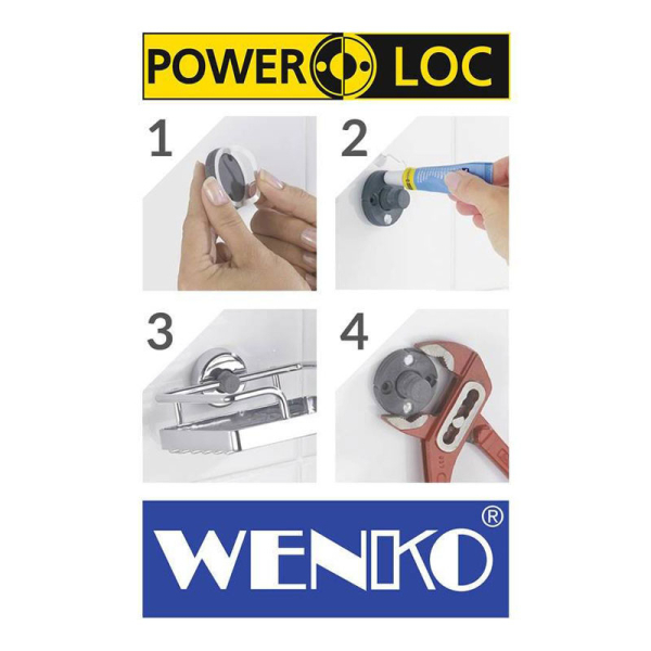 Αυτοκόλλητα Τοποθέτησης (Σετ 2τμχ) Wenko Power Loc 20645100