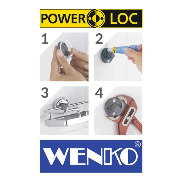 Αυτοκόλλητα Τοποθέτησης (Σετ 2τμχ) Wenko Power Loc 23890100