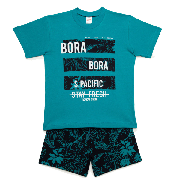 Πιτζάμα Παιδική Καλοκαιρινή Minervakia Bora Bora 61948-779 Πετρόλ