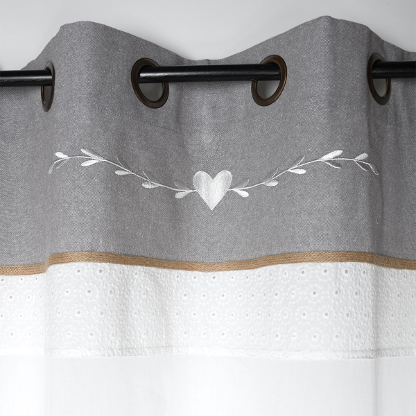 Κουρτίνα (140x260) Με Τρουκς S-F Candice Blanc R6C202001VL