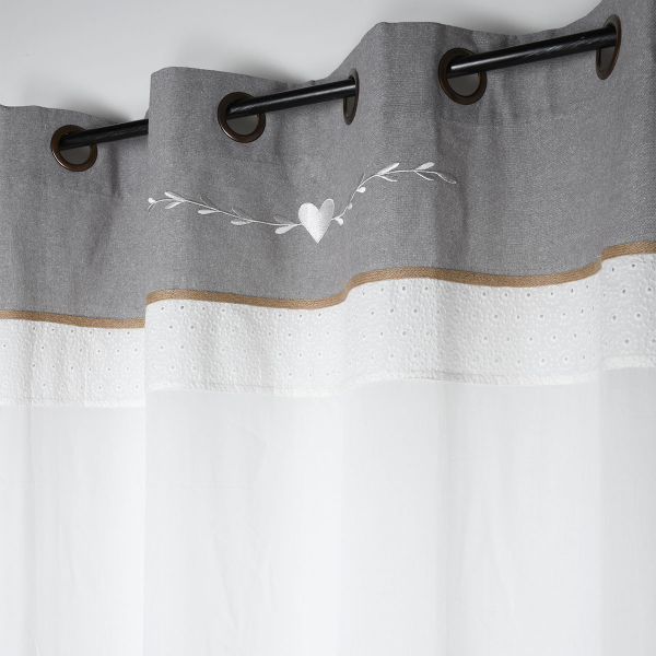 Κουρτίνα (140x260) Με Τρουκς S-F Candice Blanc R6C202001VL