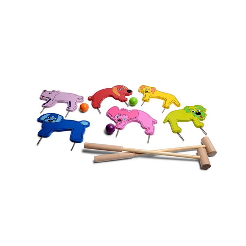 Ξύλινο Παιχνίδι Bs Toys Κροκέ Με Σκυλάκια