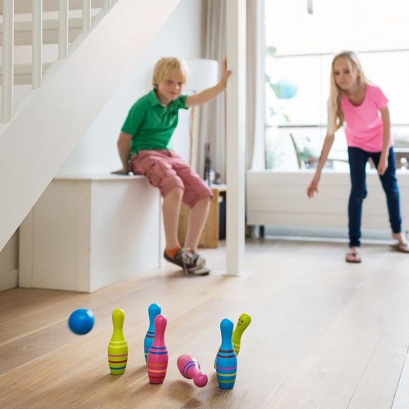 Ξύλινο Παιχνίδι Bs Toys Bowling Skittles Jr