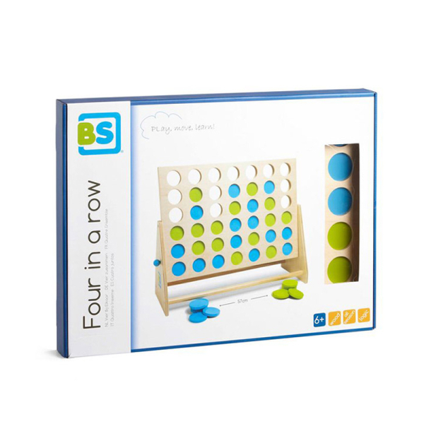 Ξύλινο Επιτραπέζιο Παιχνίδι Bs Toys 4 Στη Σειρά