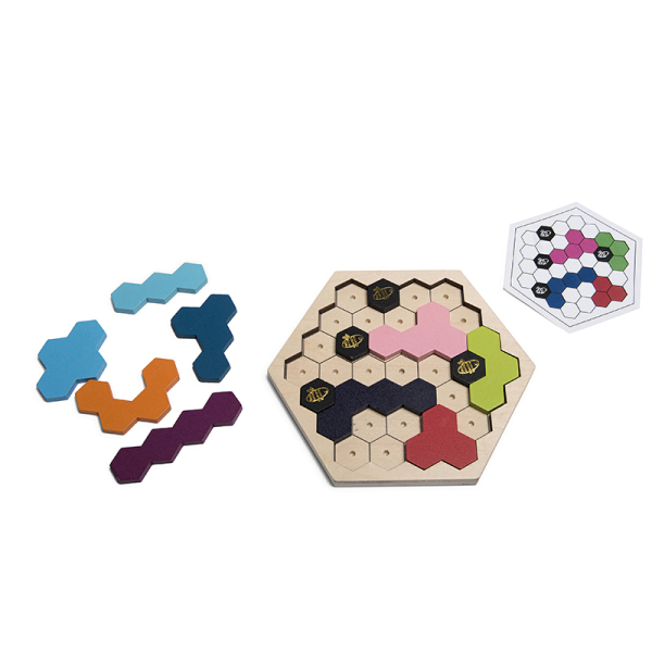 Ξύλινο Παζλ Με 9 Σφηνώματα Bs Toys Μέλισσες