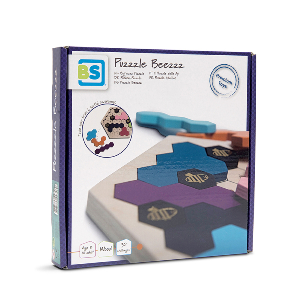 Ξύλινο Παζλ Με 9 Σφηνώματα Bs Toys Μέλισσες