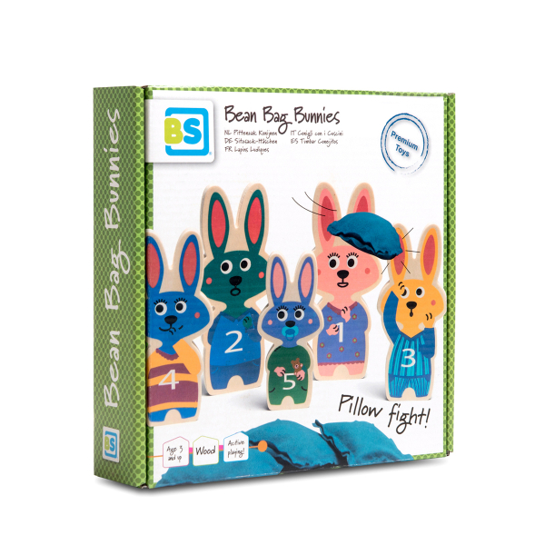 Ξύλινο Παιχνίδι Δραστηριότητας Bs Toys Κουνελάκια Στην Σειρά