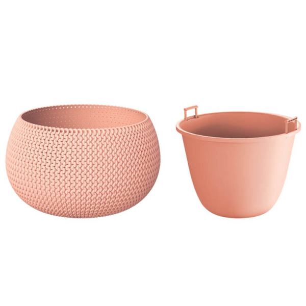 Κασπώ - Γλάστρα (Φ47.8x30) Marhome Splofy 2 Σε 1 Σομόν 09-DKSP480-488U