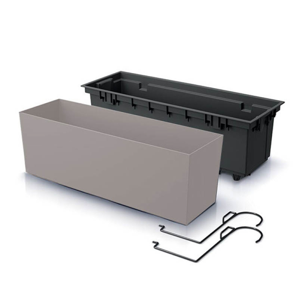 Ζαρντινιέρα Κρεμαστή (39.5x18.5x19.5) Marhome Urbi 3 Σε 1 Μόκκα 09-DUC400W-S433