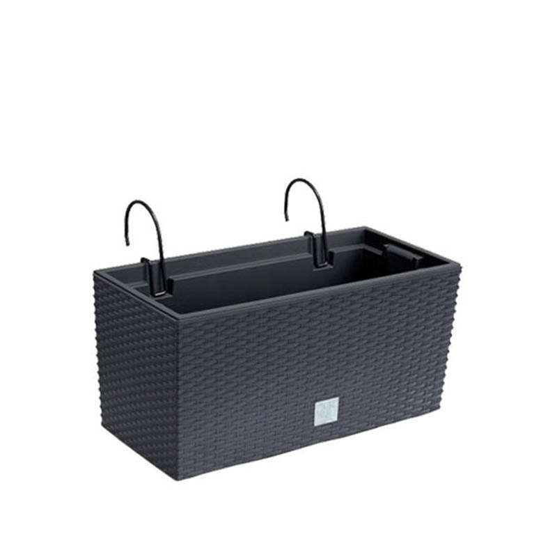 Ζαρντινιέρα Κρεμαστή (39.5x18.5x19.5) Marhome Rato 3 Σε 1 Ανθρακί 09-DRC400W-S433