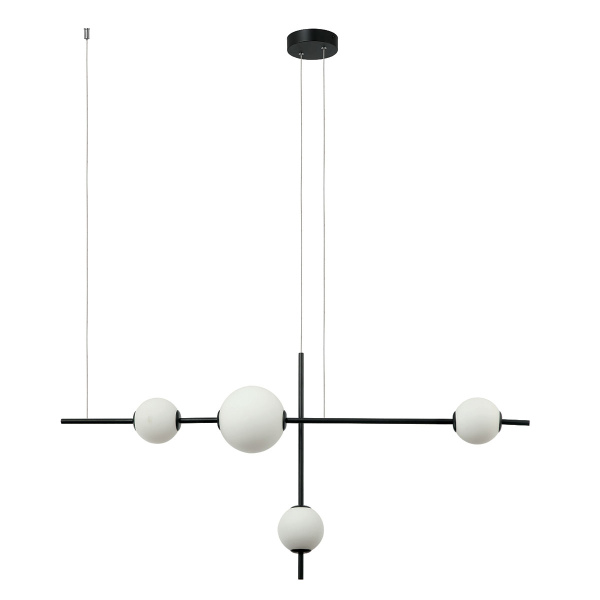 Φωτιστικό Οροφής Πολύφωτο LED Step Dimmable Zambelis 20131 Black Matt