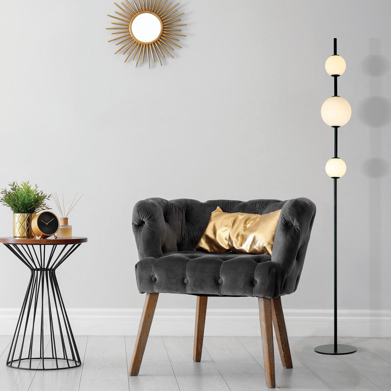 Φωτιστικό Δαπέδου LED Zambelis 20135 Black Matt