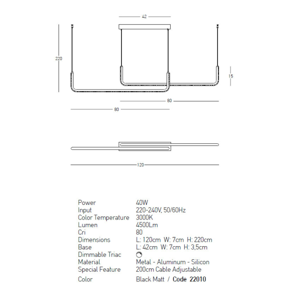 Φωτιστικό Οροφής LED Dimmable Zambelis 22010 Black Matt