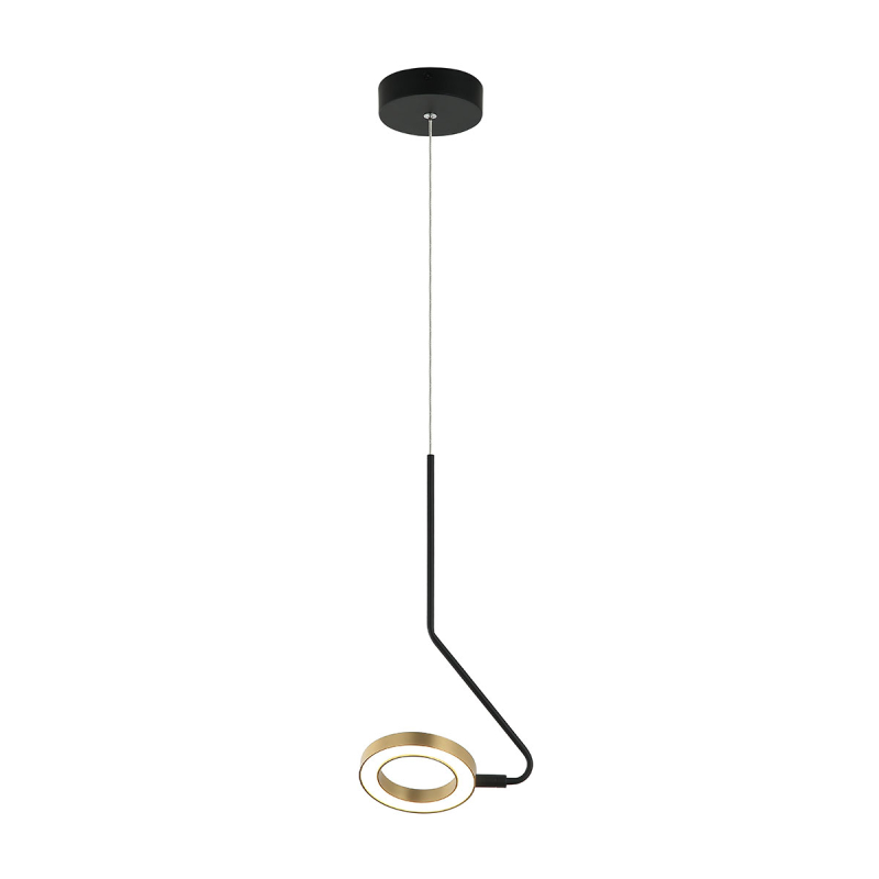 Φωτιστικό Οροφής Μονόφωτο LED Dimmable Zambelis 22045 Black/Gold