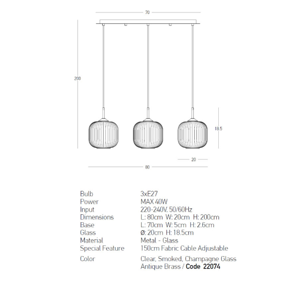 Φωτιστικό Οροφής Τρίφωτο Zambelis 22074 Brass