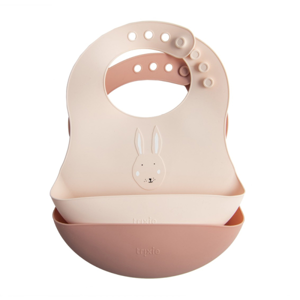 Σαλιάρες Σιλικόνης 4+ Μηνών (Σετ 2τμχ) Trixie Rabbit