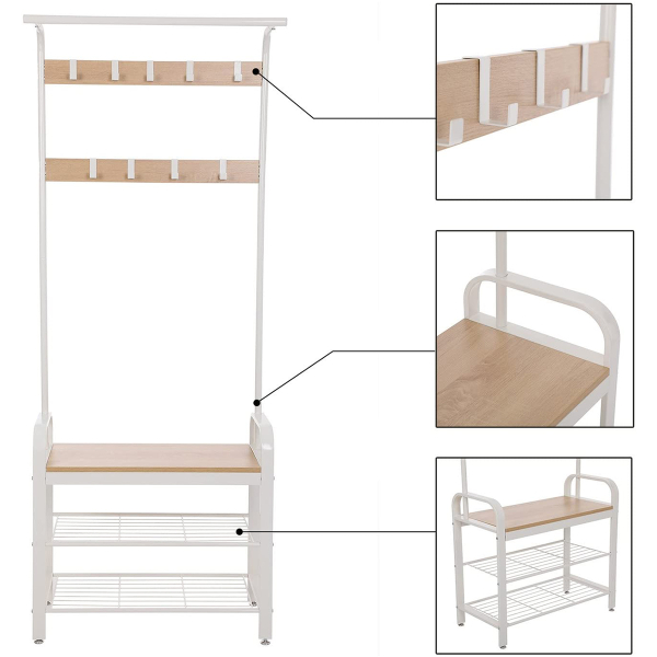 Έπιπλο Εισόδου (72x33.7x183) Vasagle HSR40W