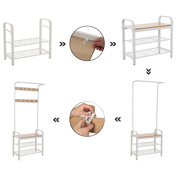 Έπιπλο Εισόδου (72x33.7x183) Vasagle HSR40W