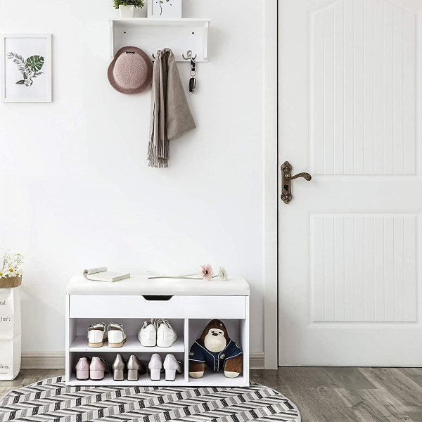 Παγκάκι Με Αποθηκευτικό Χώρο - Παπουτσοθήκη (80x30x44) Vasagle LHS30W
