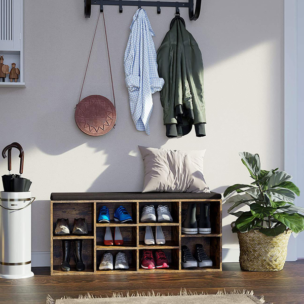 Παγκάκι Εισόδου - Παπουτσοθήκη 10 Θέσεων (104x30x48) Vasagle LHS10BX