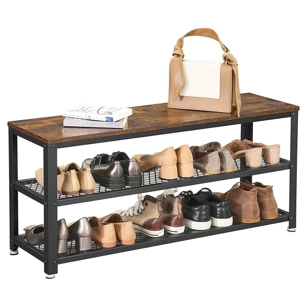 Παγκάκι Εισόδου - Παπουτσοθήκη 10 Θέσεων Με Πάγκο (100x30x45) Vasagle LBS078B01