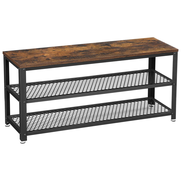 Παγκάκι Εισόδου - Παπουτσοθήκη 10 Θέσεων Με Πάγκο (100x30x45) Vasagle LBS078B01