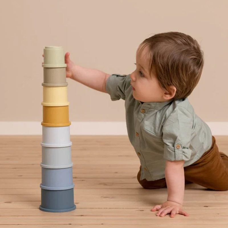 Κουβαδάκια Στοίβαξης (Σετ 8τμχ) Little Dutch LD2008002 Μπλε