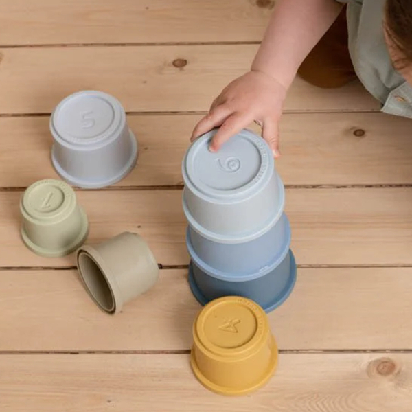 Κουβαδάκια Στοίβαξης (Σετ 8τμχ) Little Dutch LD2008002 Μπλε