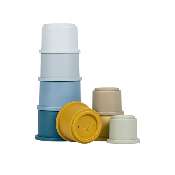 Κουβαδάκια Στοίβαξης (Σετ 8τμχ) Little Dutch LD2008002 Μπλε