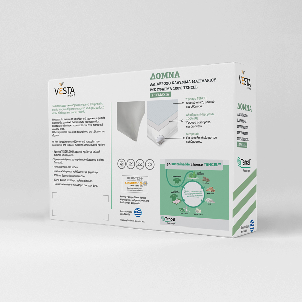 Ζεύγος Καλύμματα Μαξιλαριών Αδιάβροχα Vesta Domna