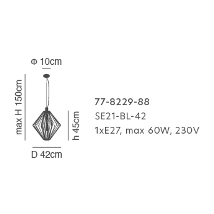 Φωτιστικό Οροφής Μονόφωτο Homelighting Med 77-8229 Black Home Φωτιστικά Spitishop