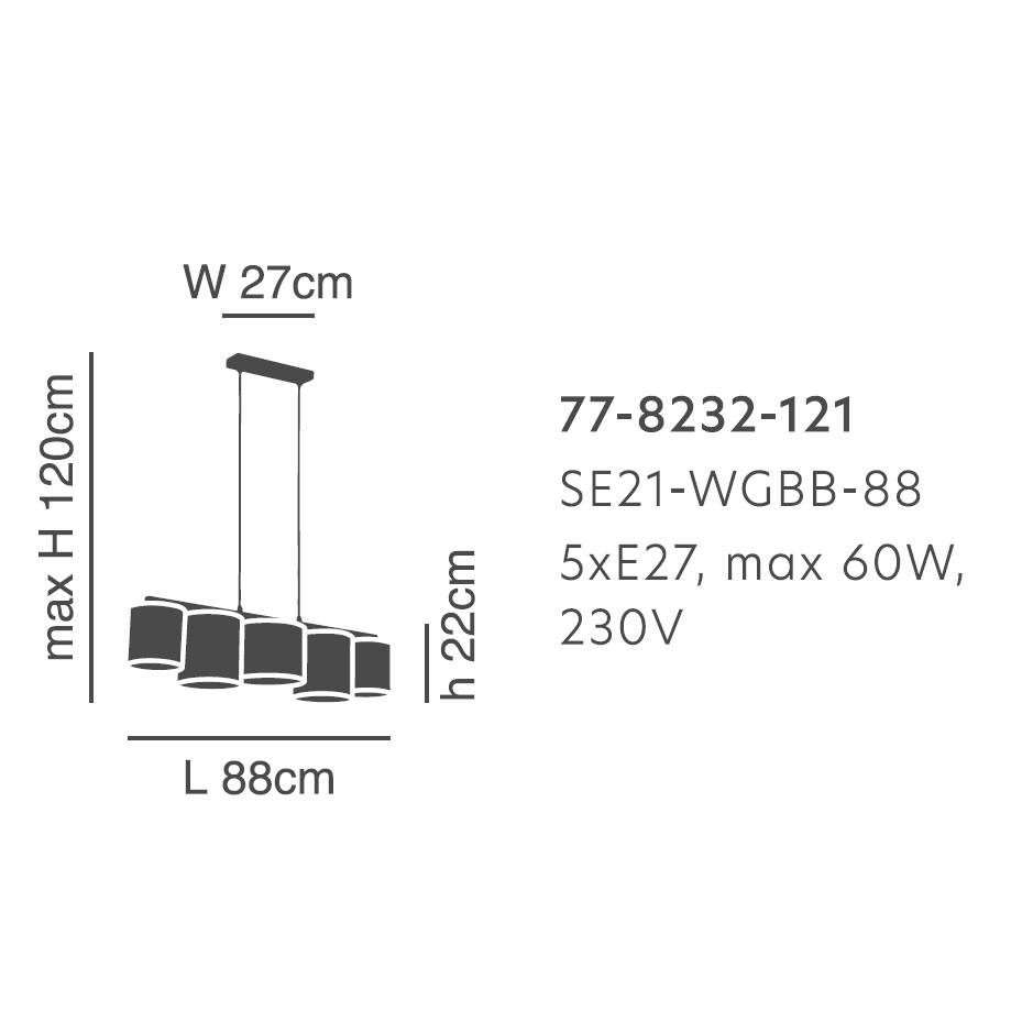 Φωτιστικό Οροφής Πολύφωτο Homelighting Cozy 77-8232 Home Φωτιστικά Spitishop