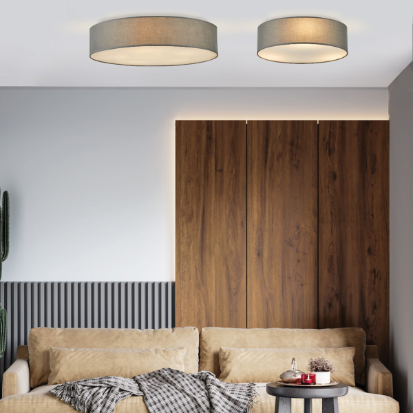 Φωτιστικό Οροφής Πολύφωτο Homelighting Cozy 77-8236 Grey