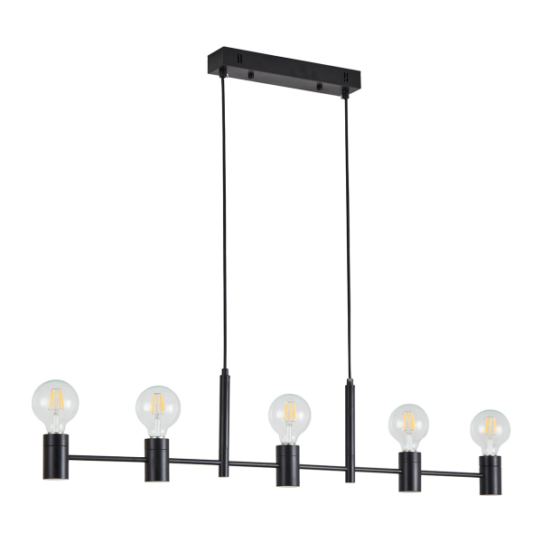 Φωτιστικό Οροφής Πολύφωτο Homelighting Adept 77-8249 Black