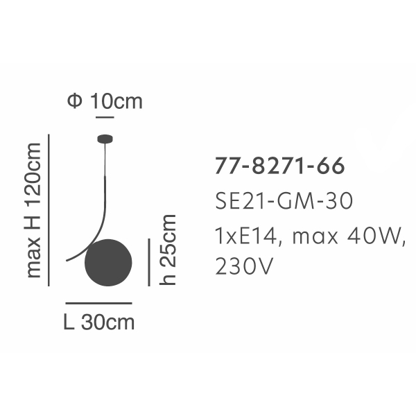 Φωτιστικό Οροφής Μονόφωτο Homelighting Sceptre 77-8271 Gold