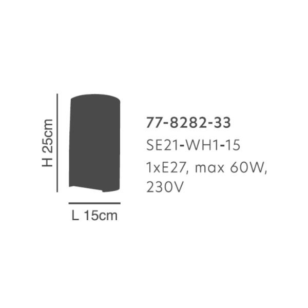 Απλίκα Τοίχου Homelighting Seraph 77-8282 White