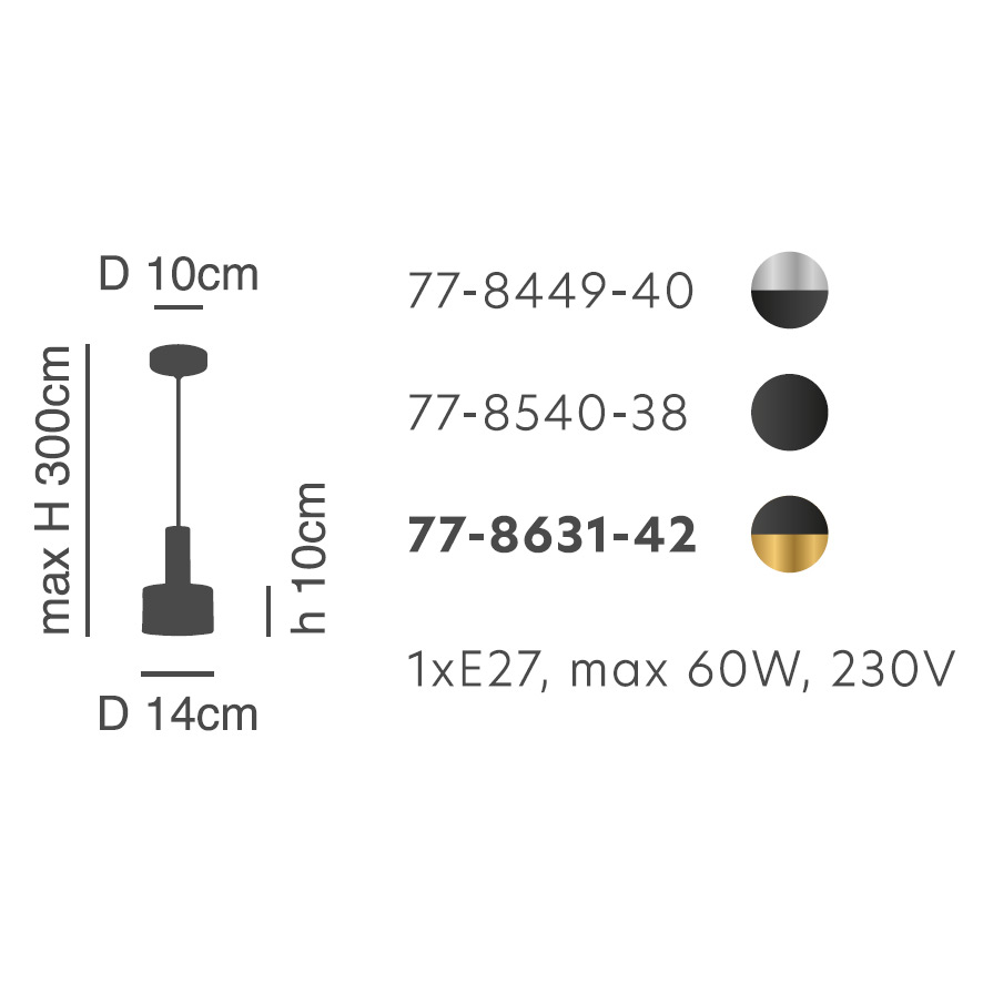 Φωτιστικό Οροφής Μονόφωτο Homelighting 77-8449 Nickel Black Home Φωτιστικά Spitishop