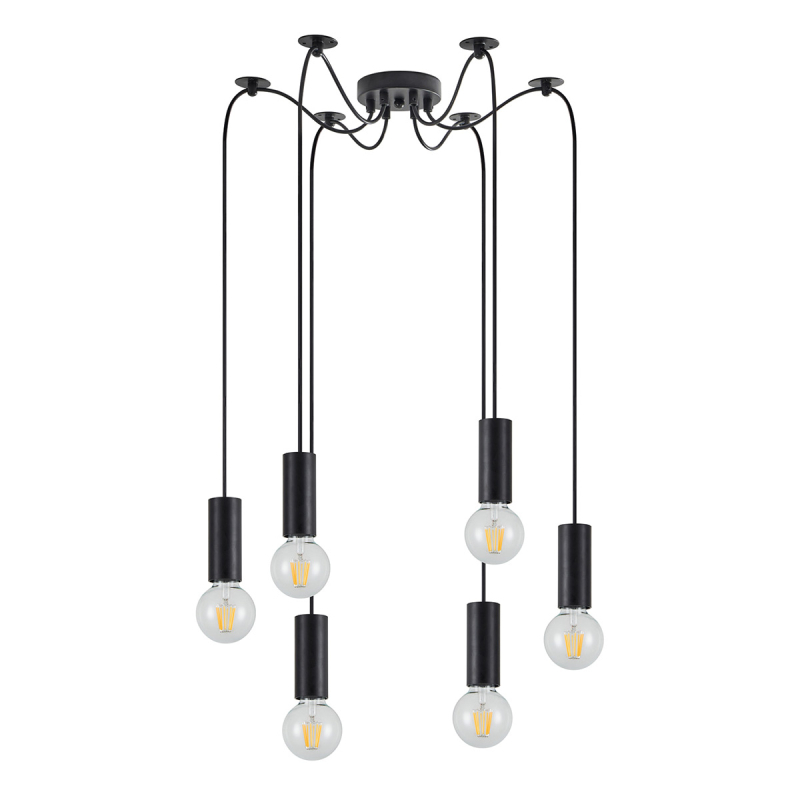 Φωτιστικό Οροφής Πολύφωτο Homelighting Adept Tube 77-8477 Black